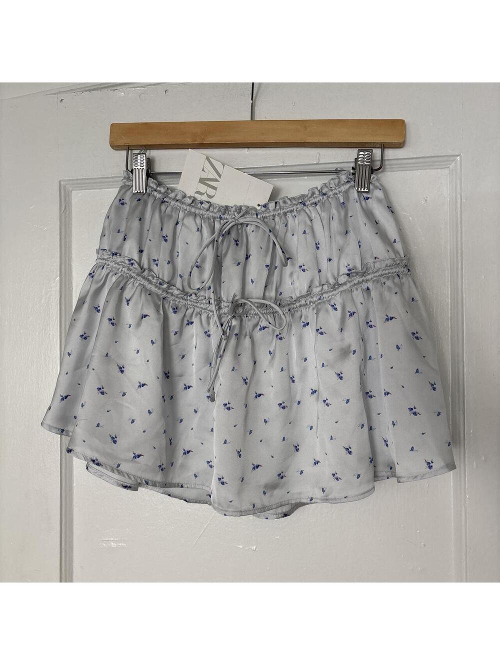 Zara Women's Blue and Grey Blous